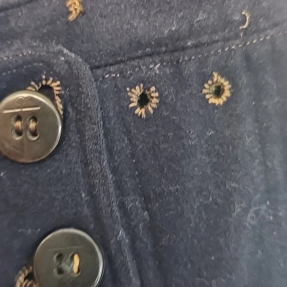 Vintage US Navy 1940s Blue Wool High-Waisted Sailor Trousers Womens 30 Classical - Picture 10 of 16